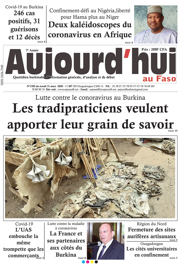 A la Une du 31 mars 2020