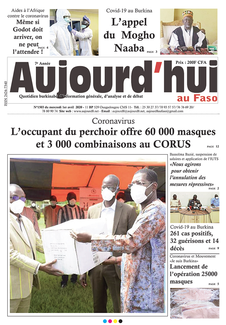 A la Une du 1er avril 2020