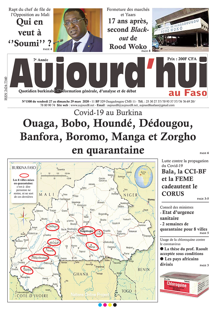 A la Une du 27 mars 2020