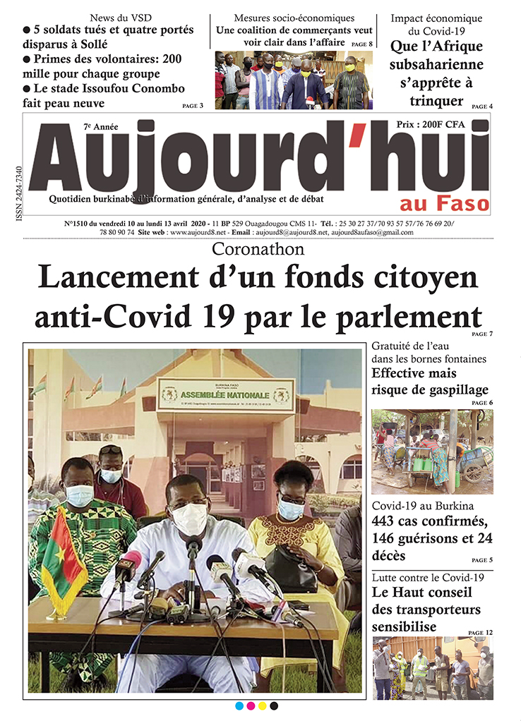 A la Une du 10 avril 2020