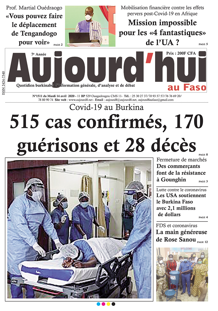 A la Une du 14 avril 2020