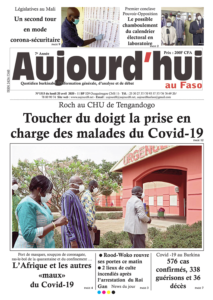 A la Une du 20 avril 2020