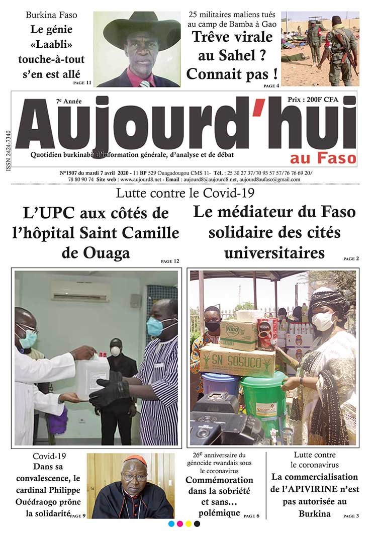 A la Une du 7 avril 2020