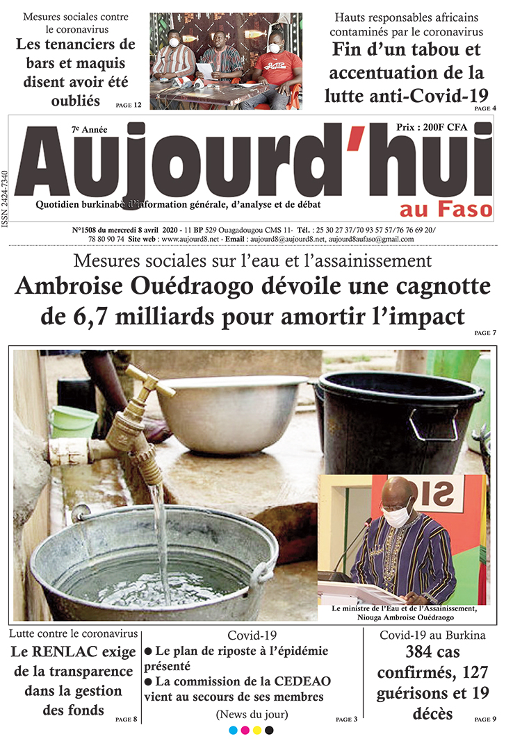 A la Une du 8 avril 2020