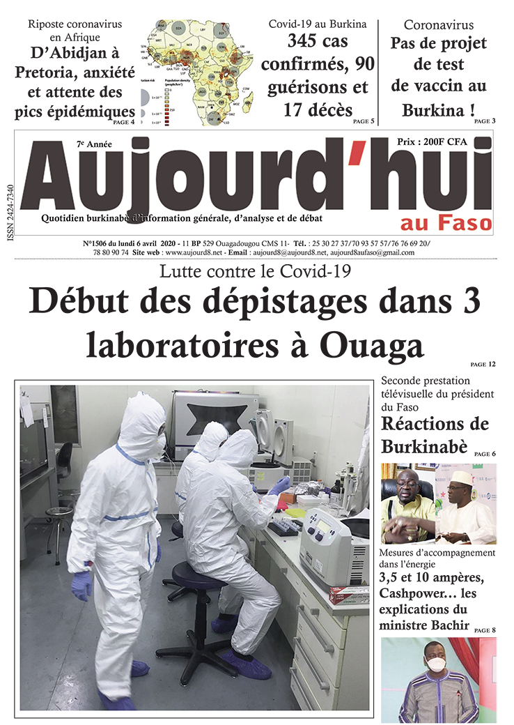 A la Une du 6 avril 2020