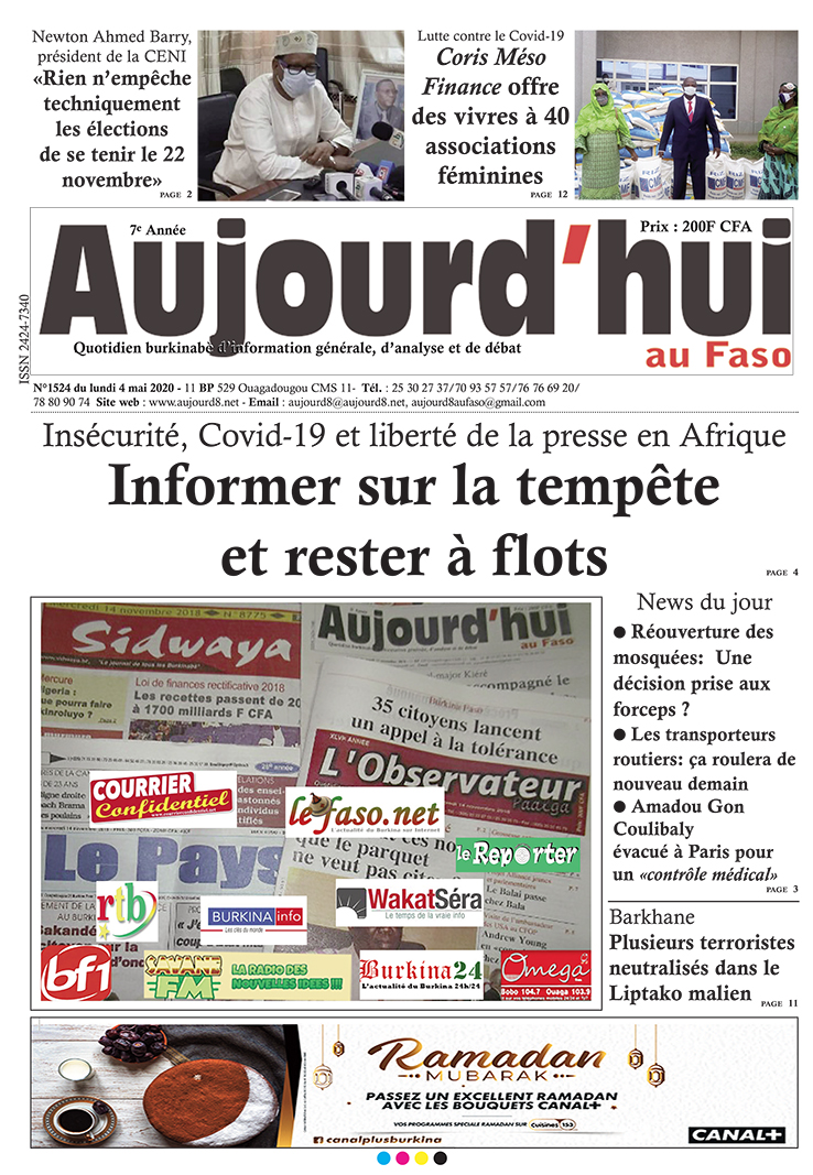 A la Une du 4 mai 2020