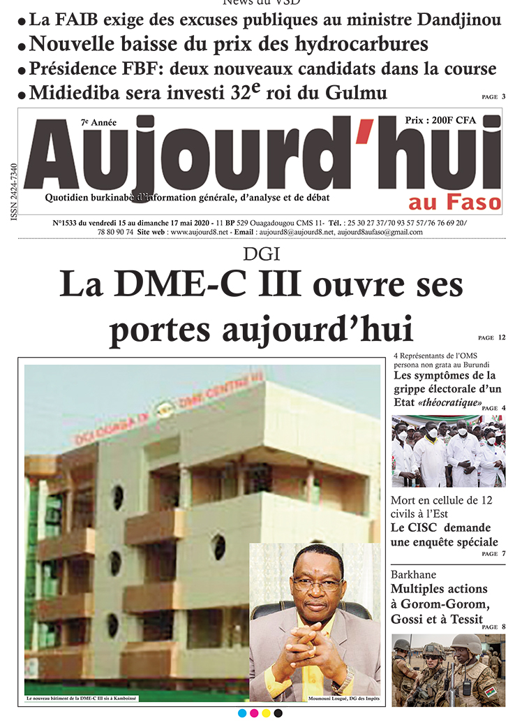 A la Une du 15 mai 2020