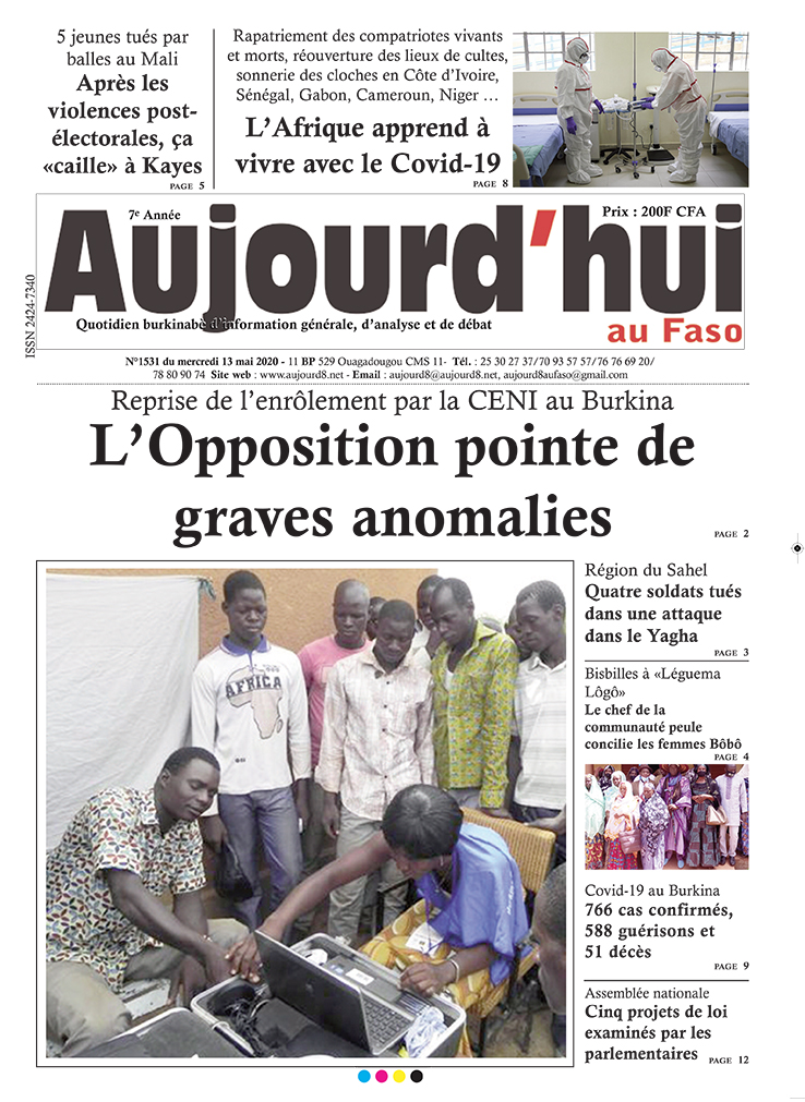 A la Une du 13 mai 2020