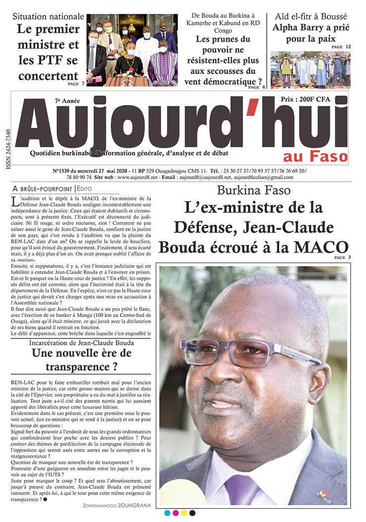 A la Une du 27 mai 2020