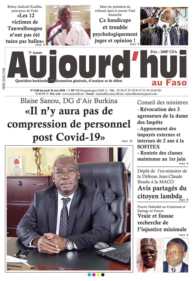 A la Une du 28 mai 2020