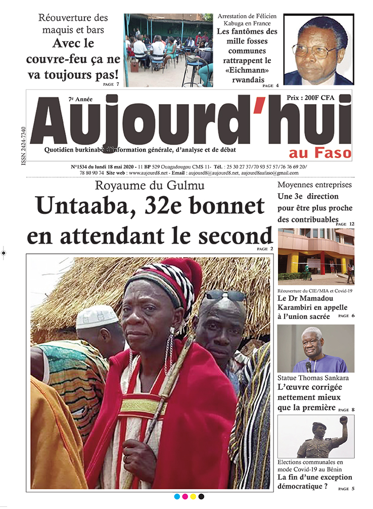 A la Une du 18 mai 2020