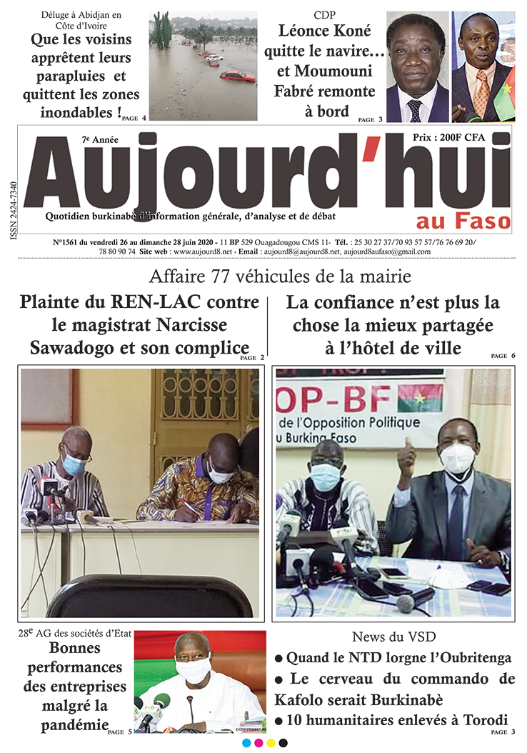 A la Une du 26 juin  2020