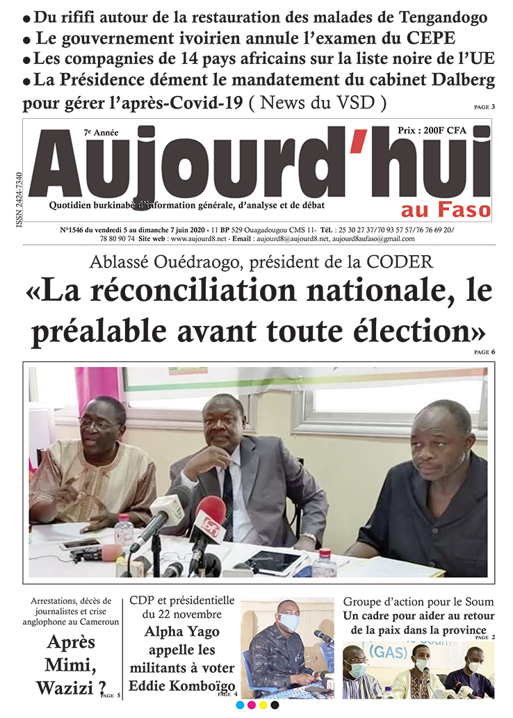 A la Une du 5 juin 2020