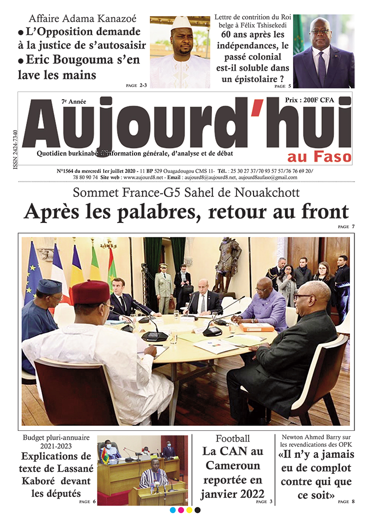 A la Une du 1er juillet 2020