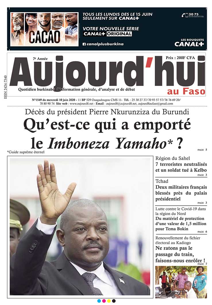 A la Une du 10 juin 2020