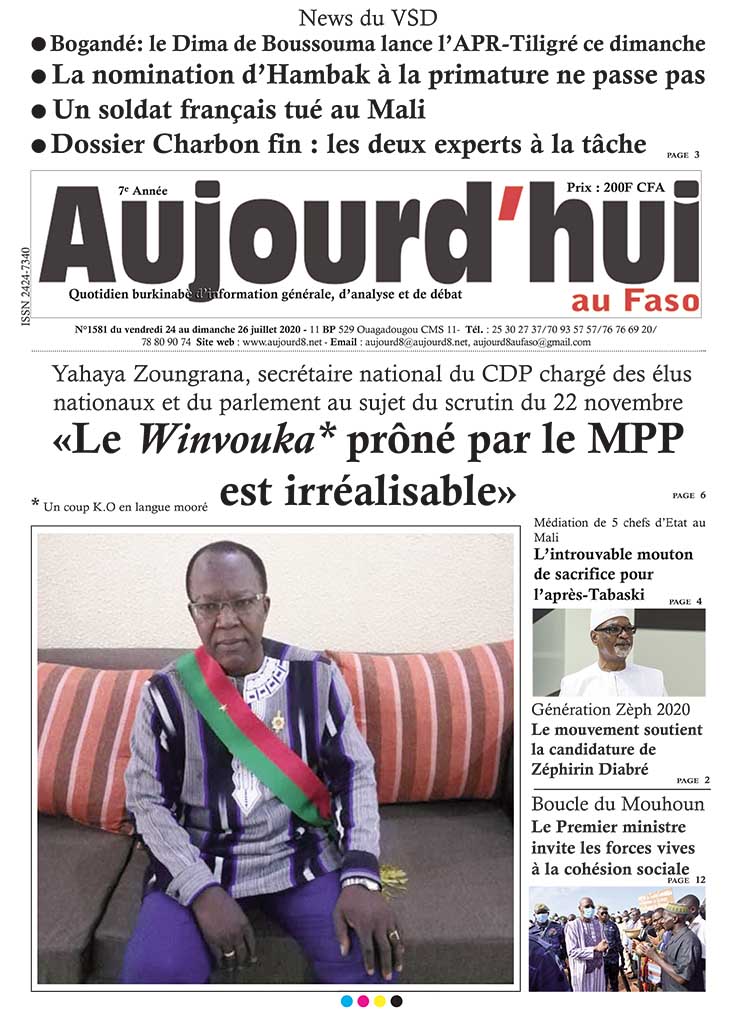 A la Une du 24 juillet 2020