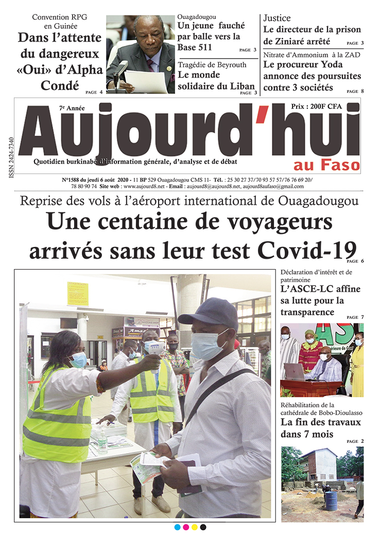 A la Une du 6 août 2020