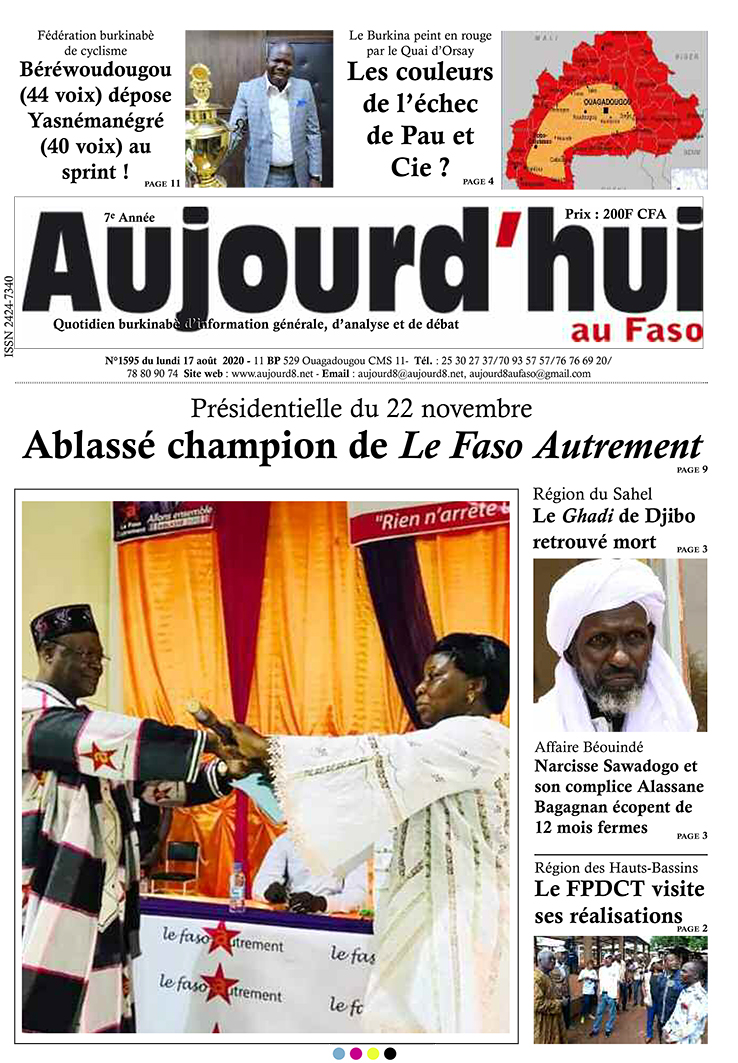 A la Une du 17 août 2020