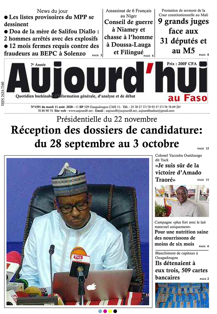 A la Une du 11 août 2020