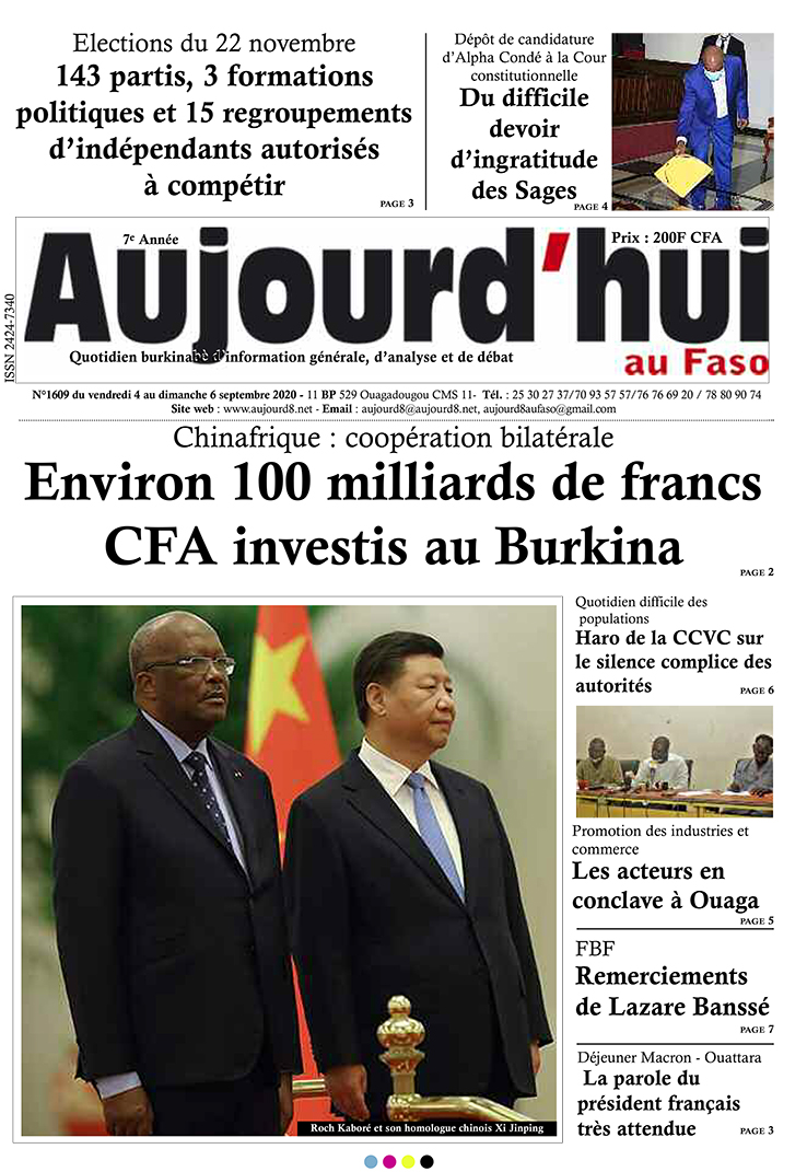 A la Une du 4 septembre 2020