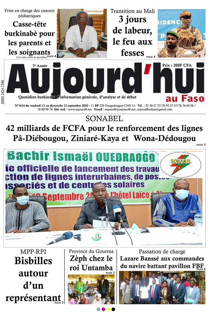 A la Une du 11 septembre 2020