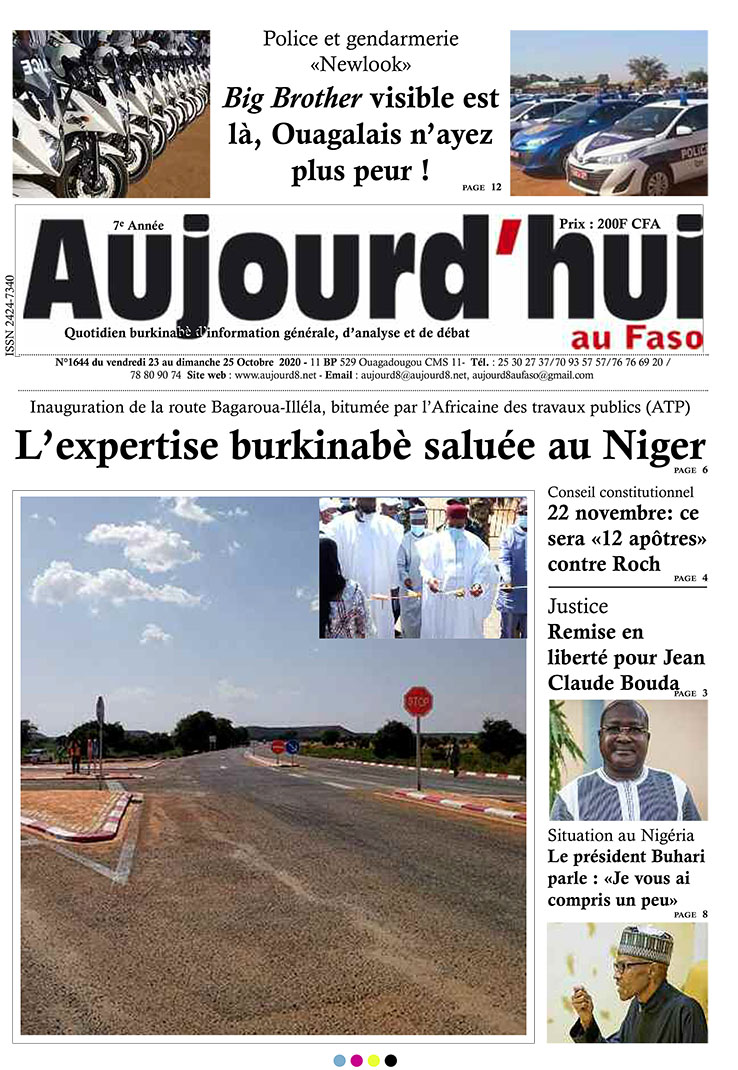 A la Une du 23 octobre 2020