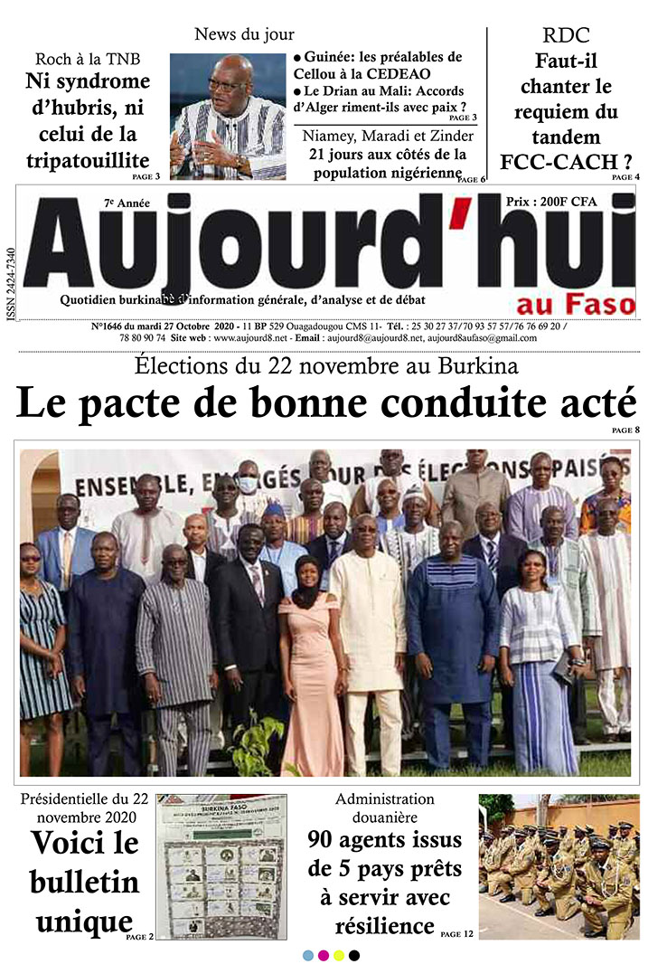 A la Une du 27 octobre 2020