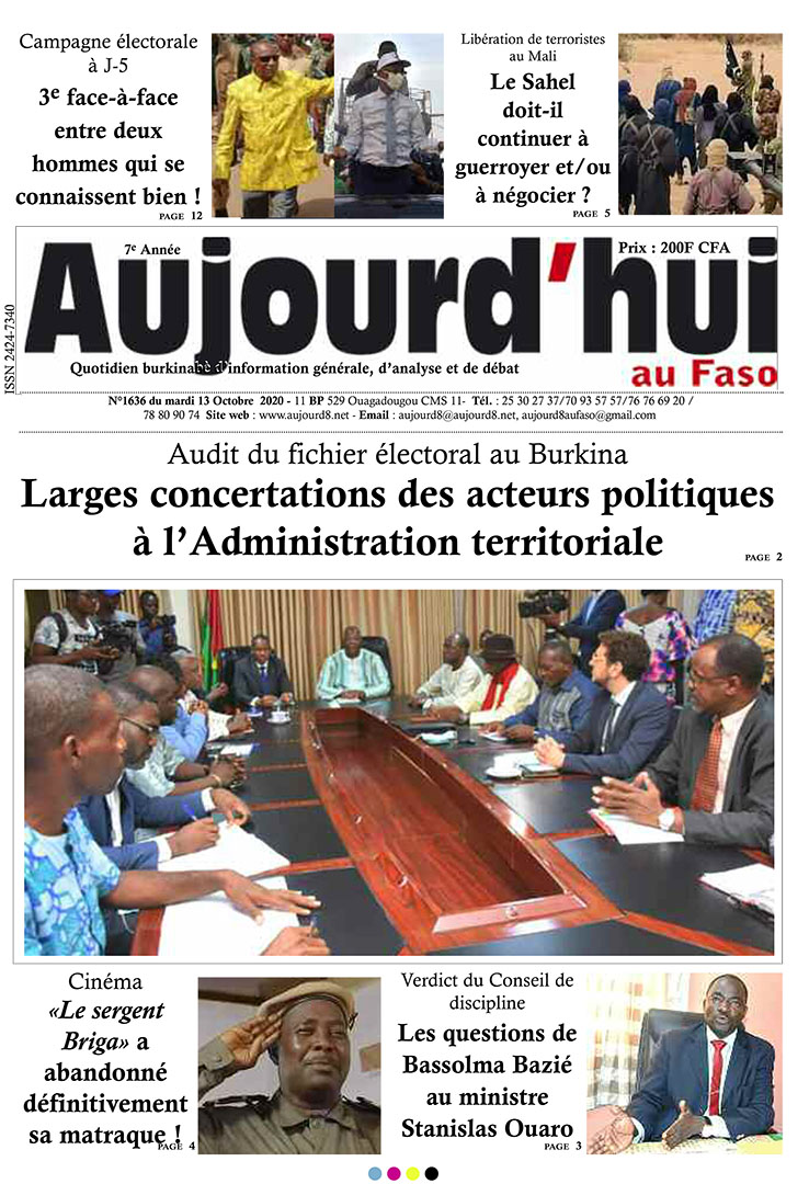 A la Une du 13 octobre 2020