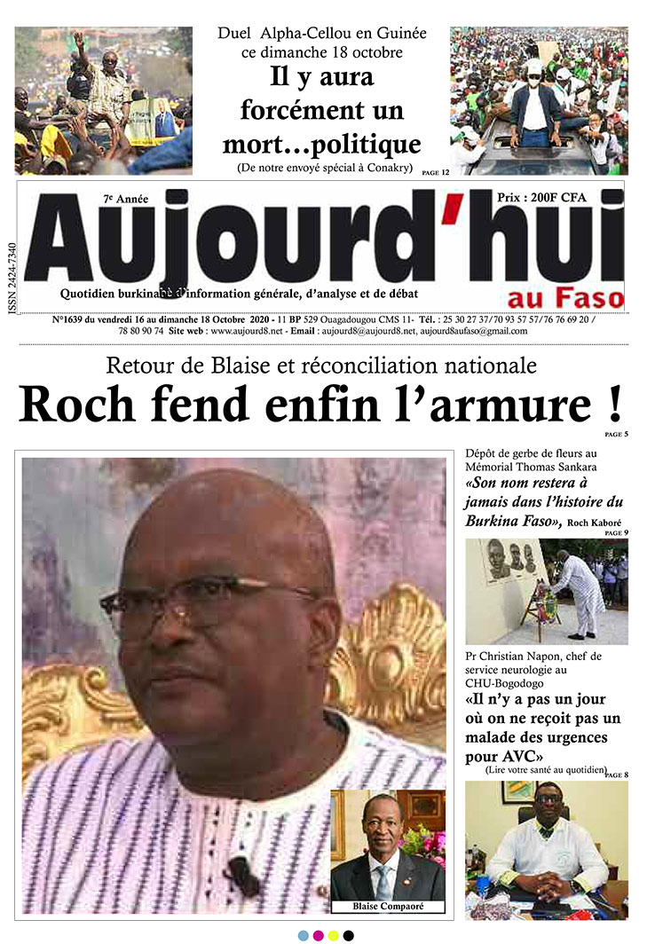 A la Une du 16 octobre 2020