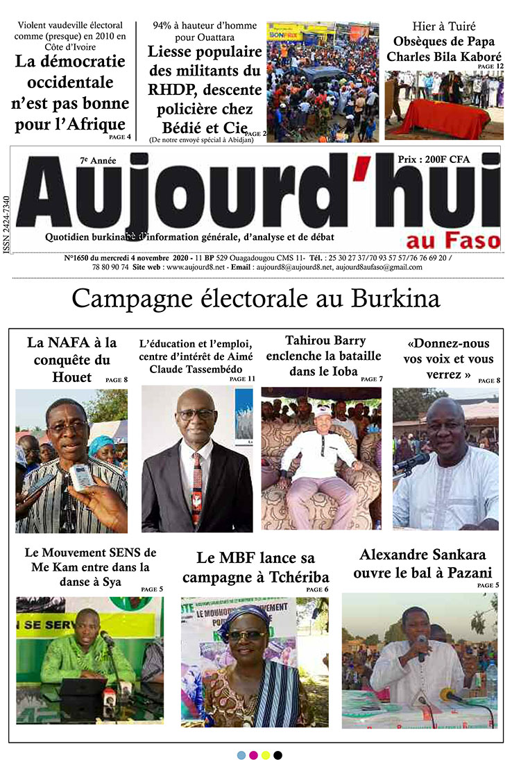 A la Une du 4 novembre 2020