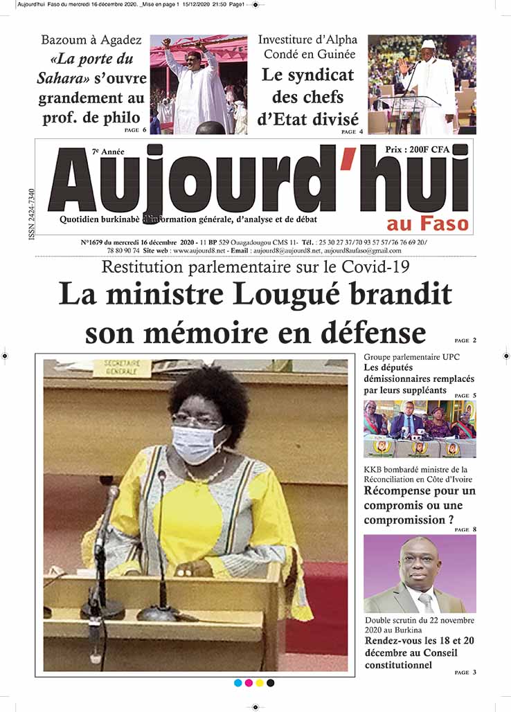 A la Une du 16 décembre 2020