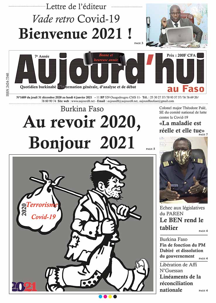 A la Une du 31 décembre 2020