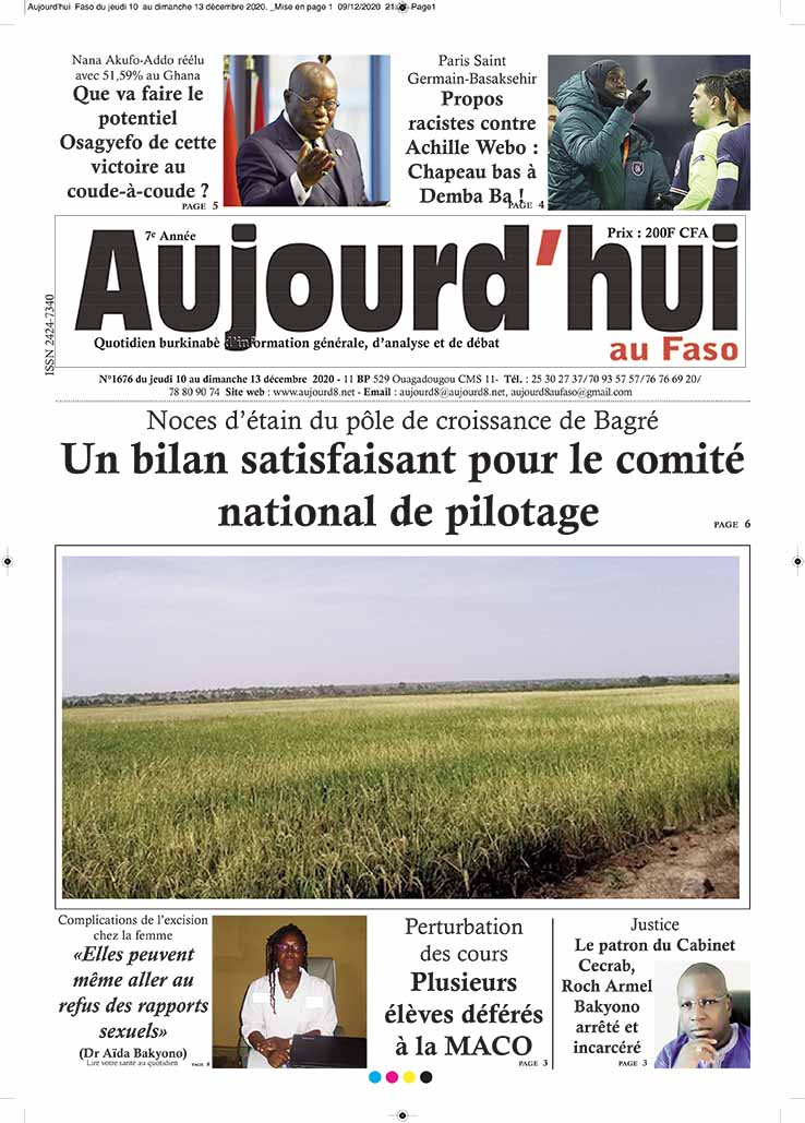 A la Une du 10 décembre 2020