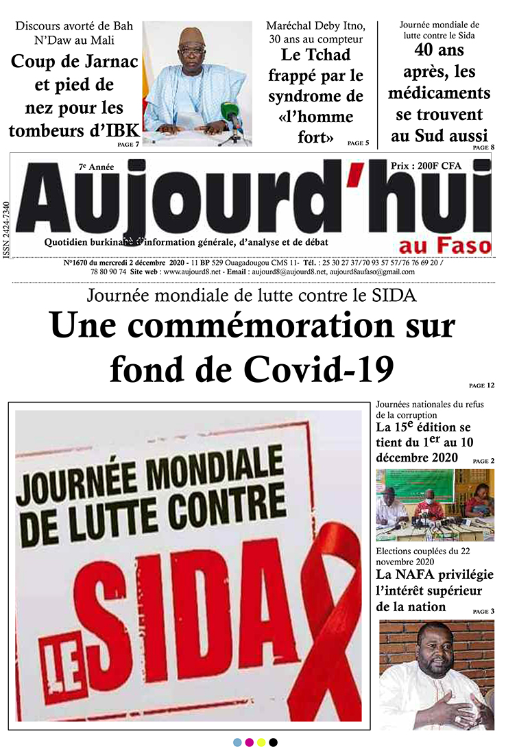 A la Une du 2 décembre 2020