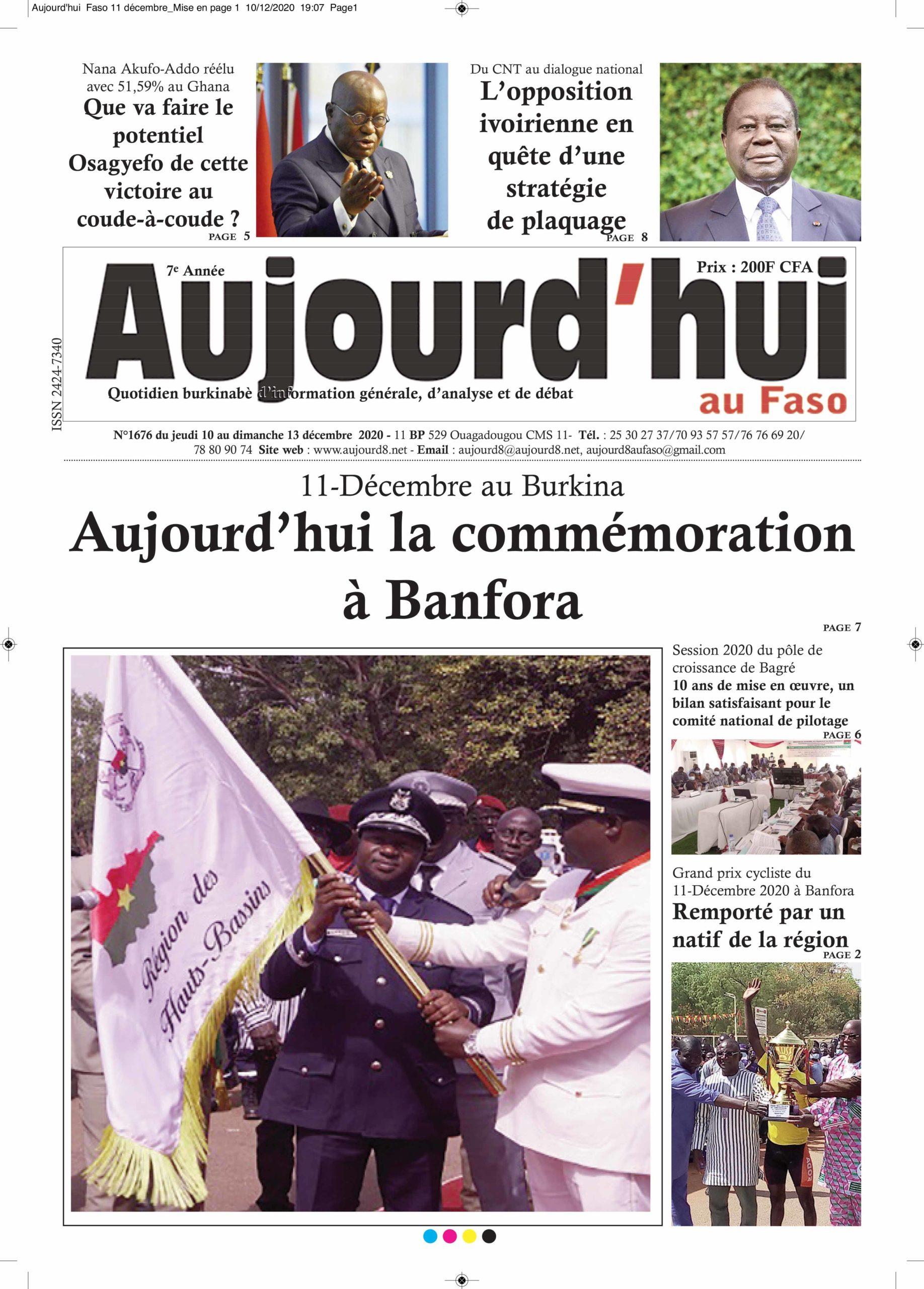 A la Une du 11 Décembre 2020