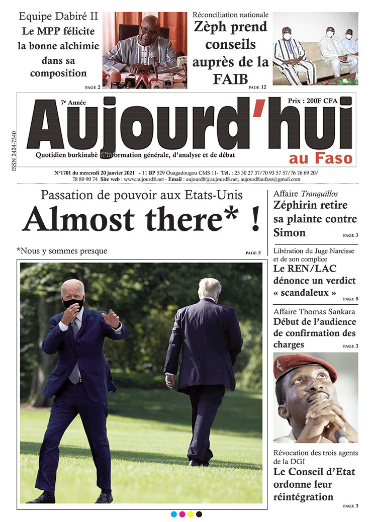 A la Une du 20 janvier 2021