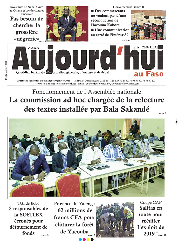 A la Une du 8 janvier 2021