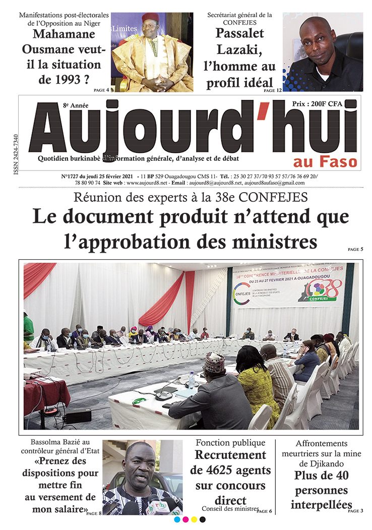 A la Une du 25 février 2021