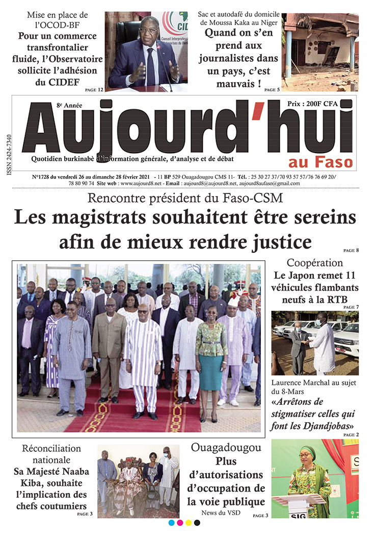 A la Une du 26 février 2021