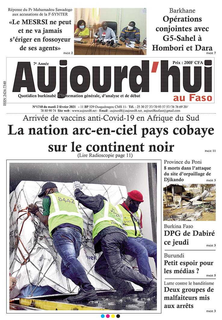 A la Une du 2 février 2021