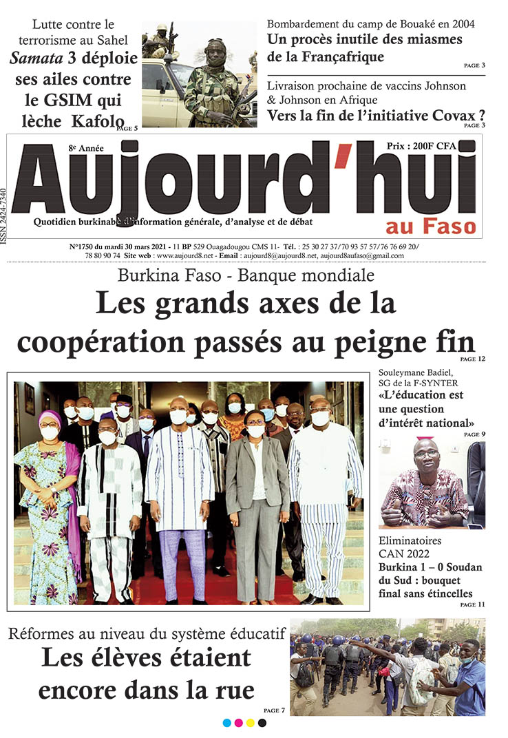 A la Une du 30 mars 2021