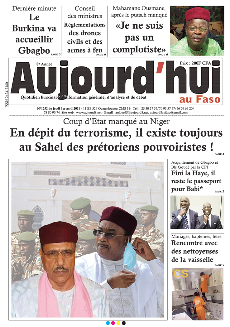 A la Une du 1er avril 2021