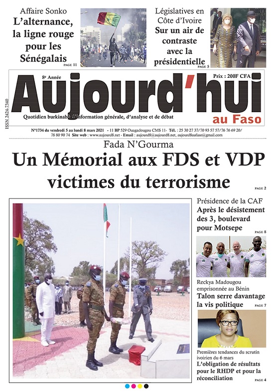 A la Une du 8 mars 2021