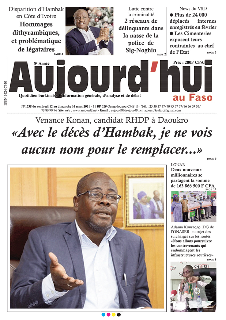 A la Une du 12 mars 2021