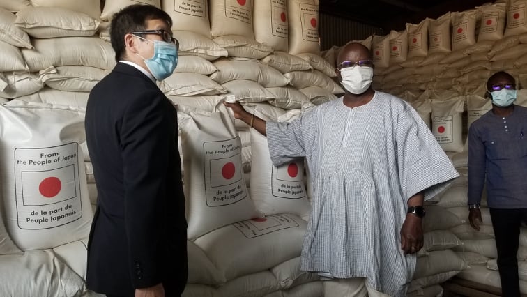 Burkina Faso : Le Japon fait un don de 4166,67 tonnes de riz au gouvernement burkinabè