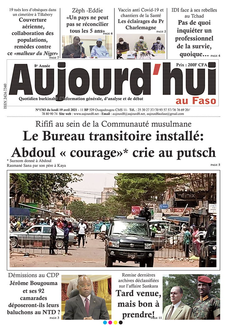 A la Une du 19 avril 2021