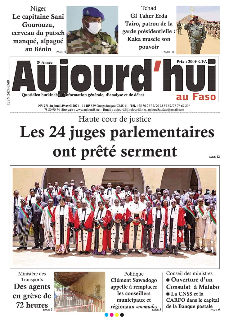 A la Une du 29 avril 2021