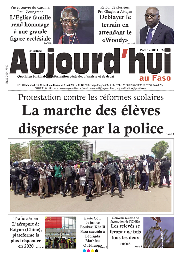 A la Une du 30 avril 2021