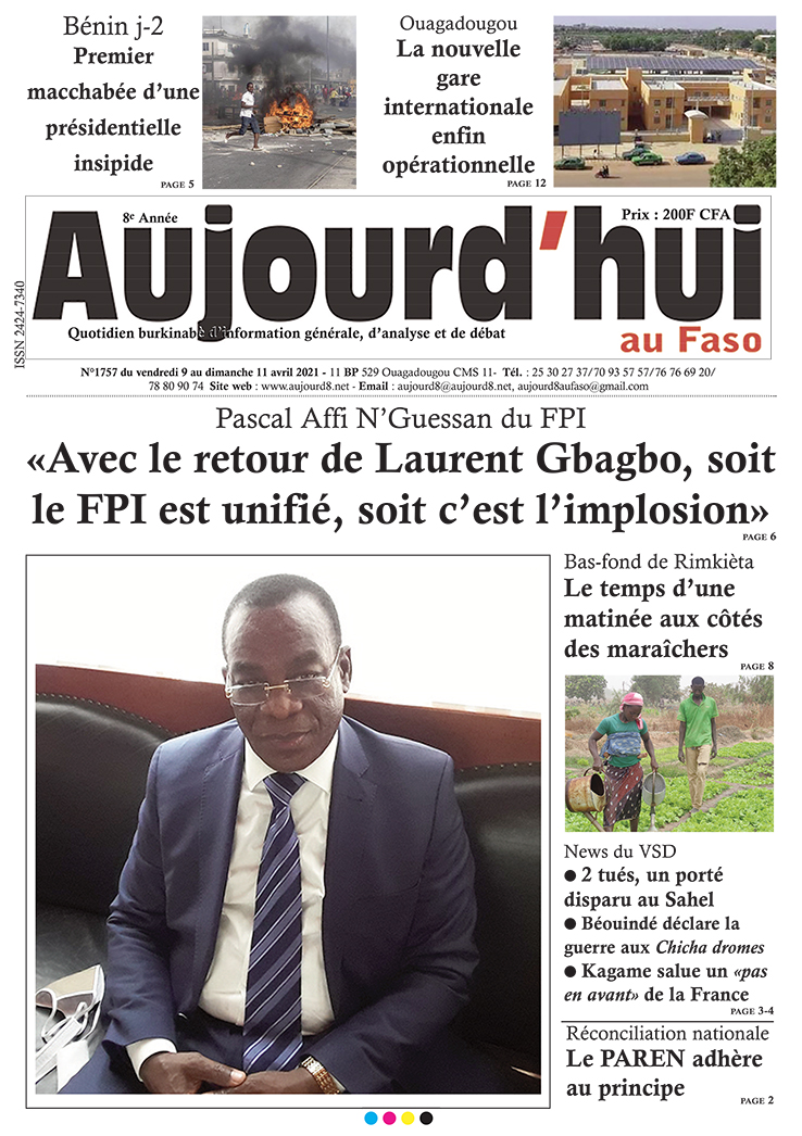 A la Une du 9 avril 2021