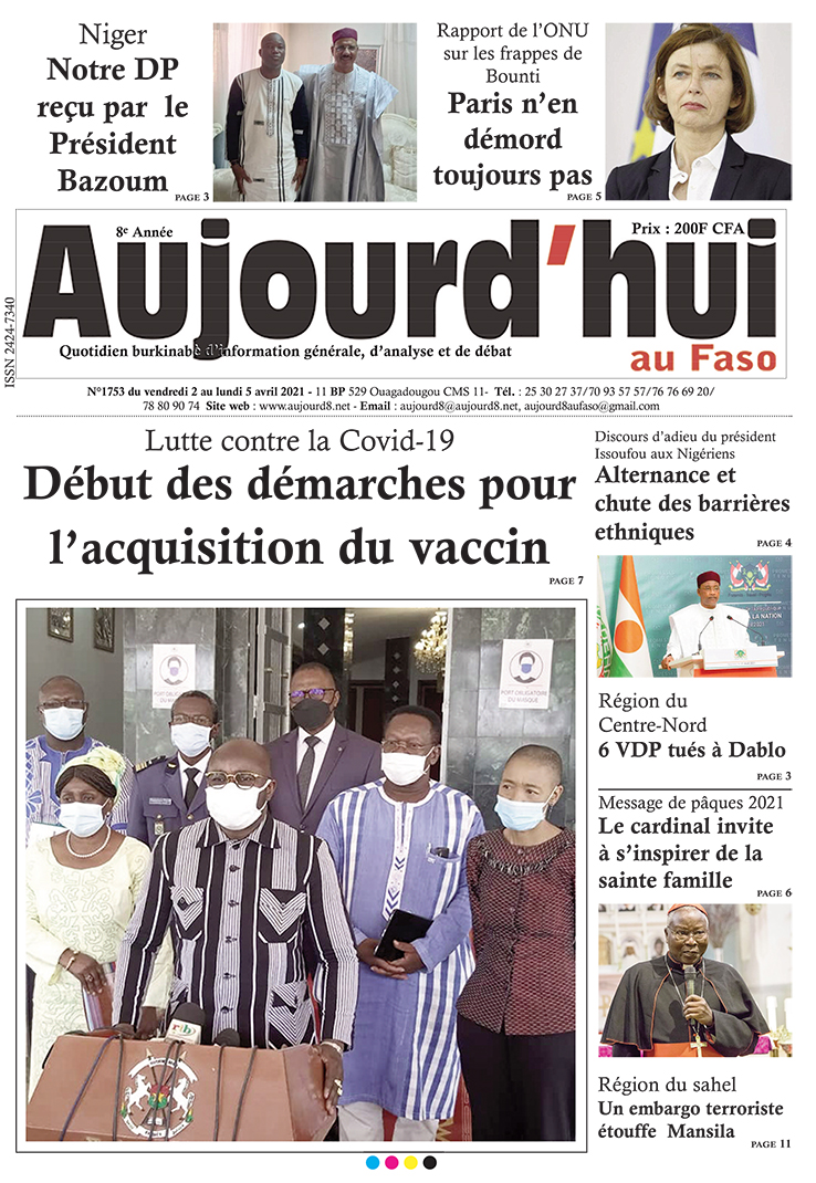 A la Une du 2 avril 2021